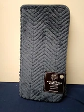 Hotel Style Plush Memory Foam Bath Mat 18X27 Dark Blue Skid Resistant