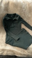 zara green bodycon Long Sleeve Sweater dress