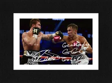 8X6 Mount CANELO ALVAREZ & GOLOVKIN Signed PHOTO Boxing Print Ready to Frame