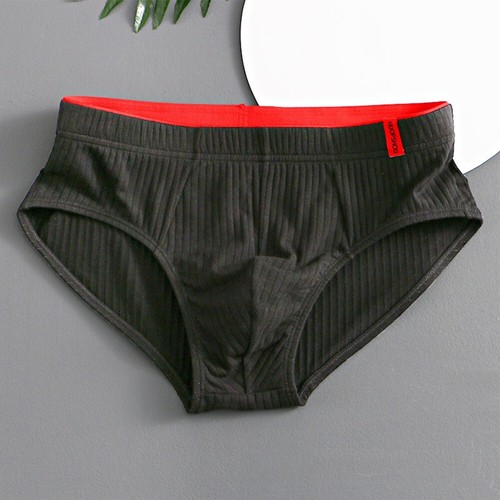 6 Colors Men's Solid Cotton Briefs Soft Shorts Panties Underwear Pouch Lingerie - Picture 7 of 30