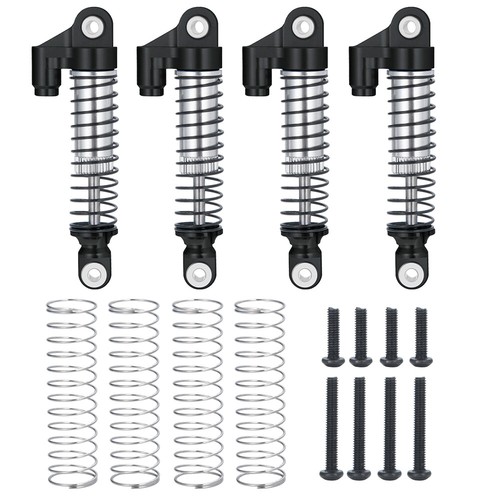Qmore 4pcs Metal Shock Absorbers 51mm 56mm For 1/18 TRX4-M Model RC Crawler Car - Picture 19 of 45