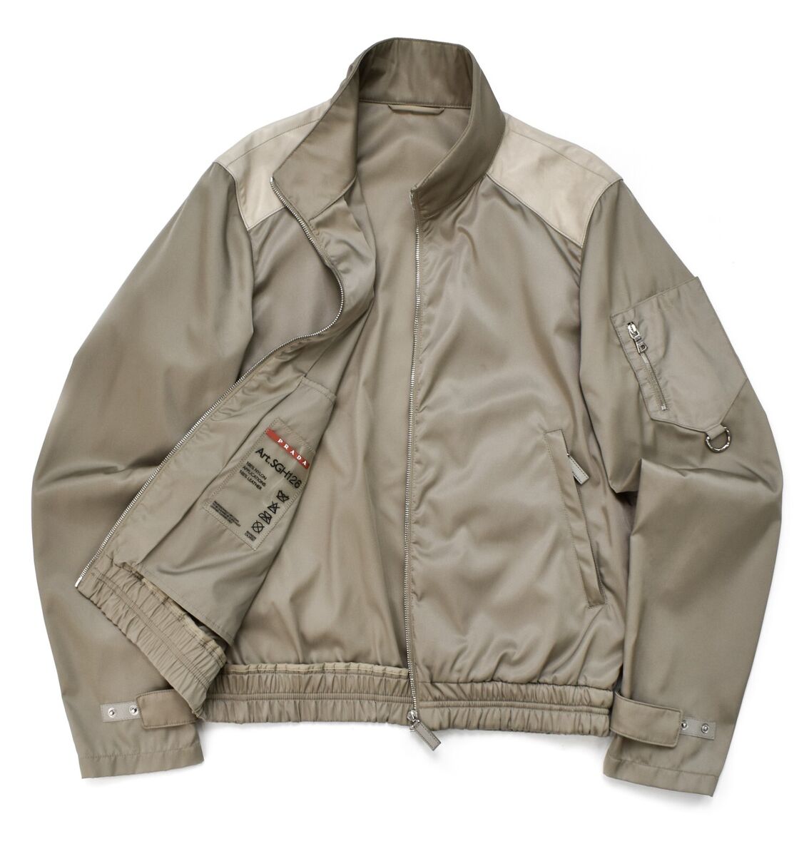 Vintage PRADA 2009 Men's Nylon Leather Bomber Jacket SGH126 Vintage PRADA 2009 Men's Nylon Leather Bomber Jacket SGH126