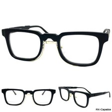 Classic Elegant Vintage Retro Style Clear Lens EYE GLASSES Square Black Frame