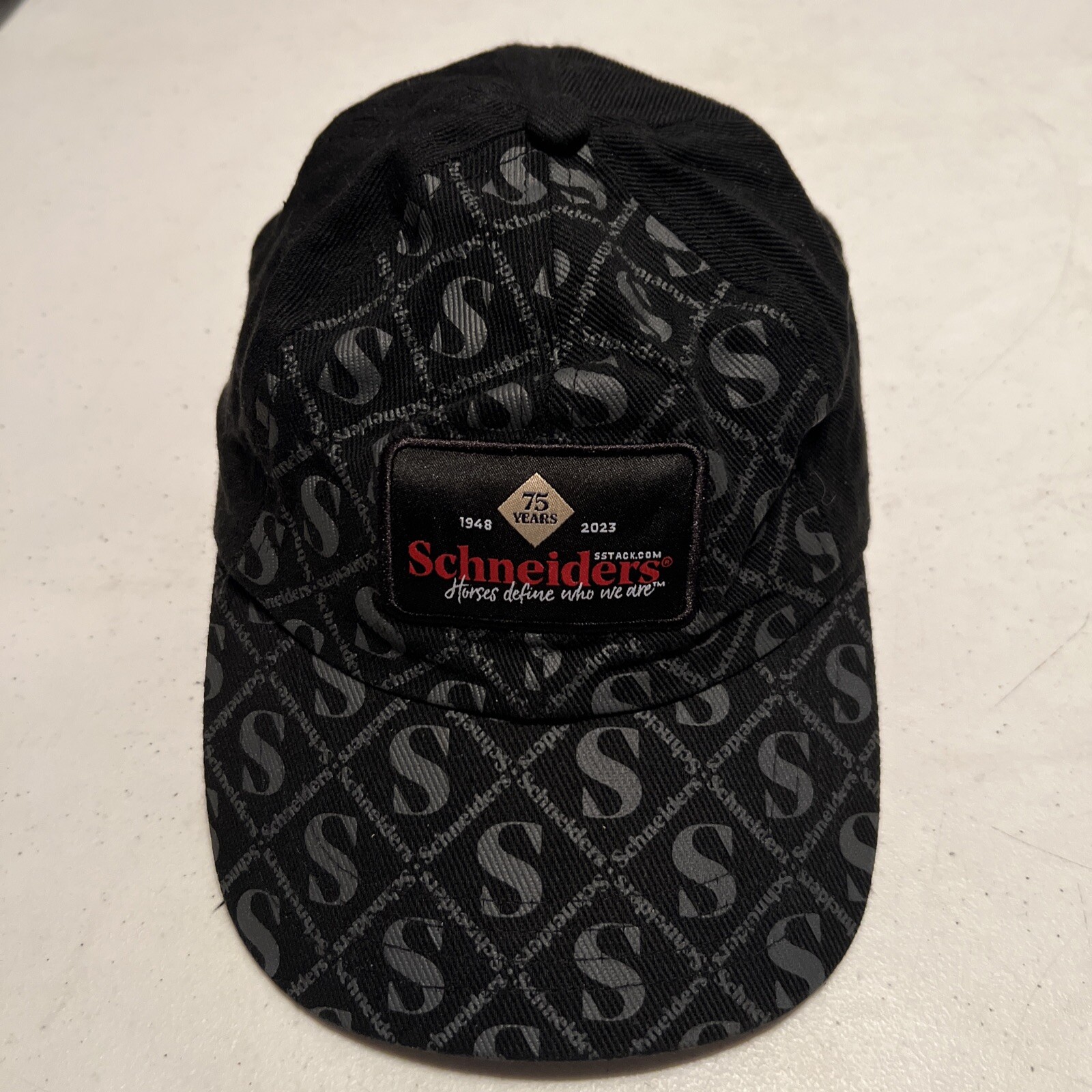 Schneiders Cap Hat Adjustable StrapBack Black Gra… - image 1