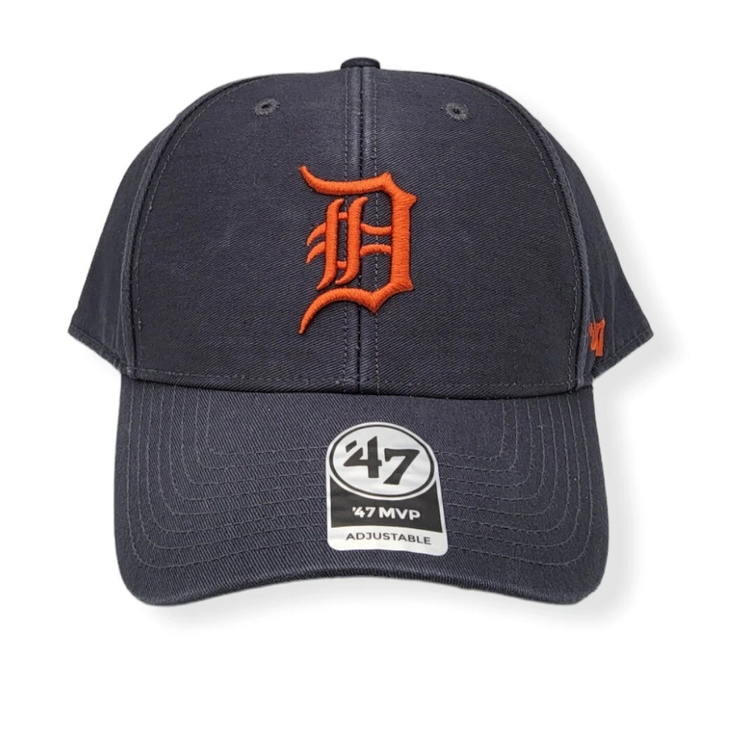 47 Detroit Tigers MVP Legend Vintage Navy/Orange Logo Adjustable Strap Hat  Cap 193676438427