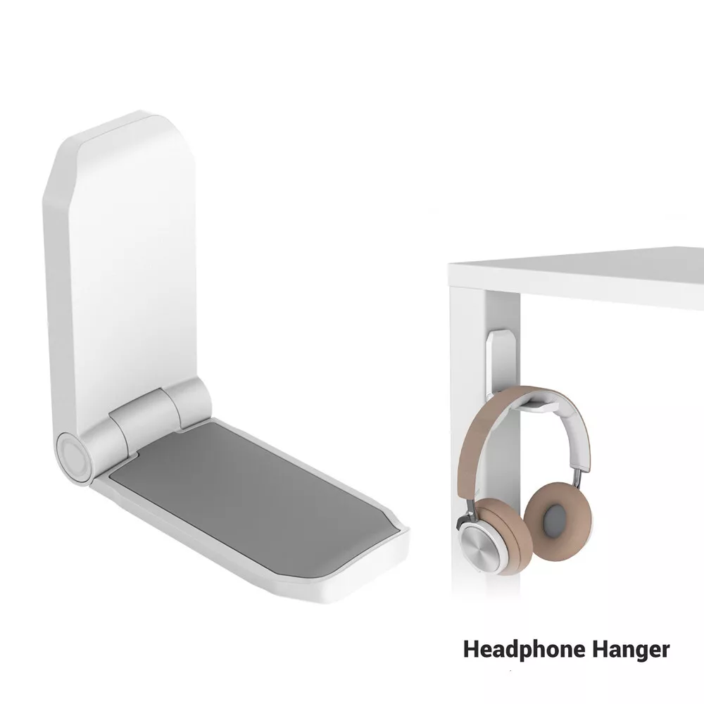 Foldable Magnetic Headset Headphone Stand Hook Hanger Holder Under Desk 3M  Tape