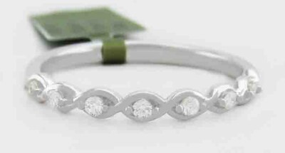 ECHTER DIAMANT RING 10K WEISSGOLD - Gratis Zertifikat Bewertung - Neu mit Etikett