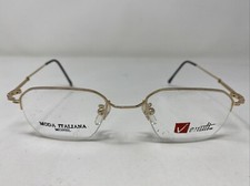 Venuti International 37 Gold 48-18-135 Half Rim Metal Eyeglasses Frame Ea01 Venuti International 37 Gold 48-18-135 Half Rim Metal Eyeglasses Frame Ea01