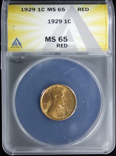1929 LINCOLN CENT ANACS MS 65 RD (2431461)