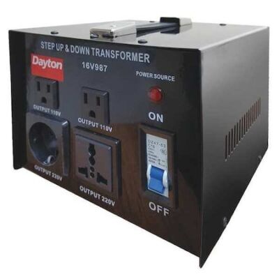 Dayton 16V987 Step Up/Step Down Voltage Converter, 110V Ac To 220V Ac, 220V Ac