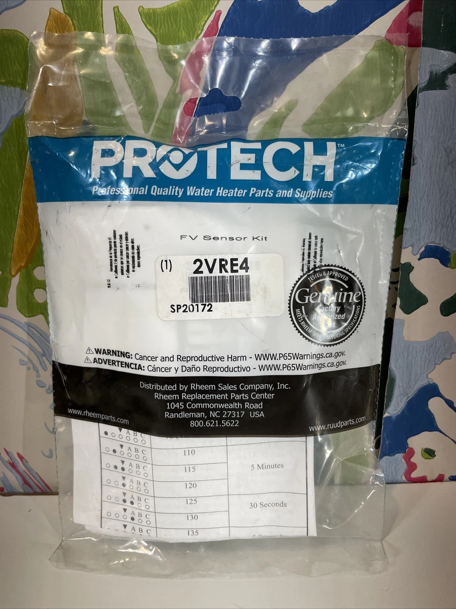 Protech SP20172 Flammable Vapor FV Sensor Kit Replaces Rheem, Grainger  2VRE4 | eBay