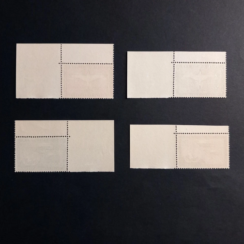 ONU - NEW YORK 1951/ POSTA AEREA, SERIE DI 4 VALORI INTEGRI MNH** - Immagine 2 di 2