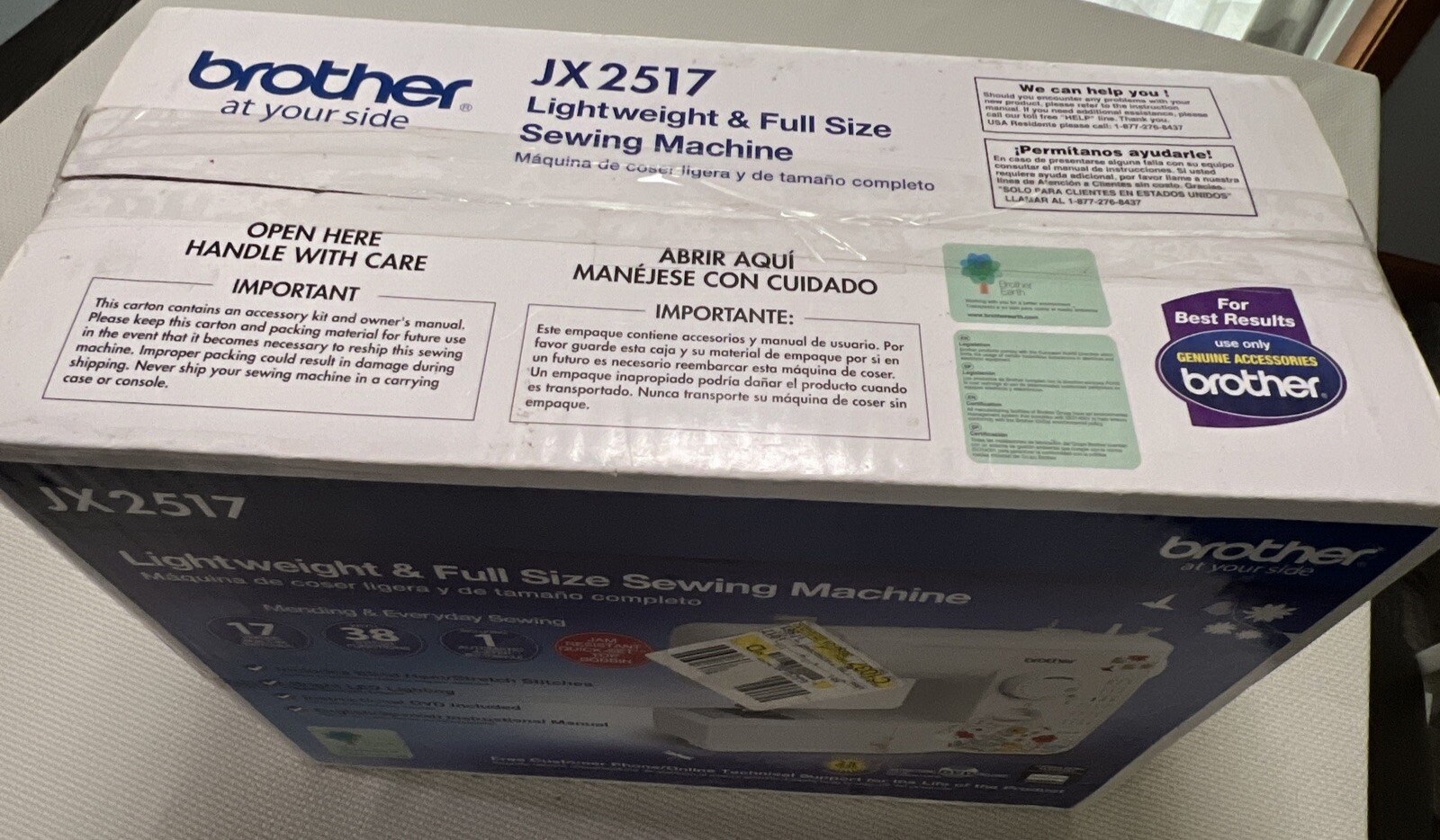 Brother Sewing Machine Full Size Lightweight JX2517 New Sealed 17