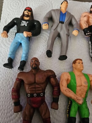 Vintage WWF Bend Ems Lot (10) Wrestling Figures Just Toys Titan