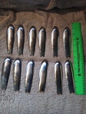 LOT OF 12 PURE- LURE Herring Dodger Chrome - 5 3/4'' Fishing lure Salmon Flashers