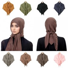 Triangle Jersey Hijab Scarf Women's Muslim Shawls Turban Scarves Wrap Wholesale