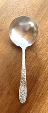 Vintage 1935  National Silver Co, Narcissus Silver Plate Gravy Ladle 7" Art Deco