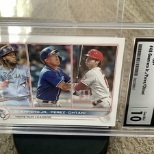 2022 Topps GUERRERO JR/PEREZ/OHTANI #48 PSA-10 Home Run Leaders