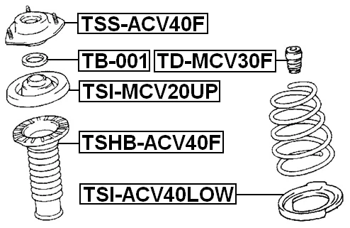 Amortiguador puntal bota fuelle (estándar) para Toyota Solara 2006 (EE. UU.) Foto 2 de 3