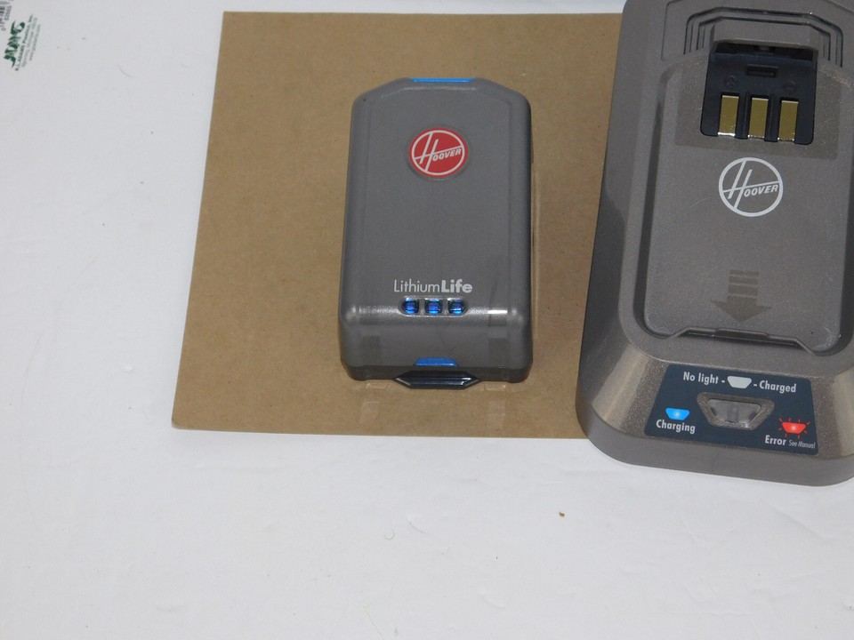 Hoover Charger BH03200 w/20v Lithium Life Battery BH03120 For Vacuum BH03100 eBay