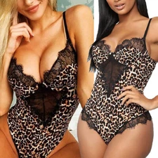 Womens Sexy Sleepwear Lace Lingerie Nightwear Underwear Babydoll Teddy Bodysuit