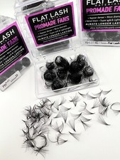 Pre made Russian Mega Volume Fans 8D 0.07 Super black pointy stem Flat lash.