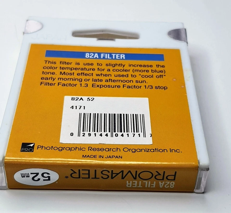 Genuine Pro 52mm 82A 82-A 82 A Color Conversion Glass Lens Filter Japan 52 mm 52 - Image 3 of 4