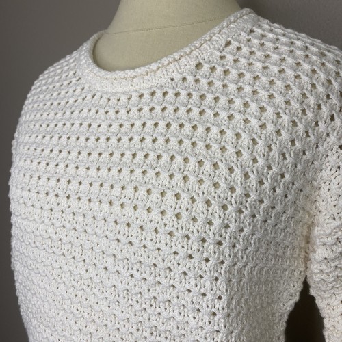Maglione pullover Madewell Pearl avorio punto aperto Austen maglia grossa taglia XXS nuovo con etichette - Foto 7 di 9