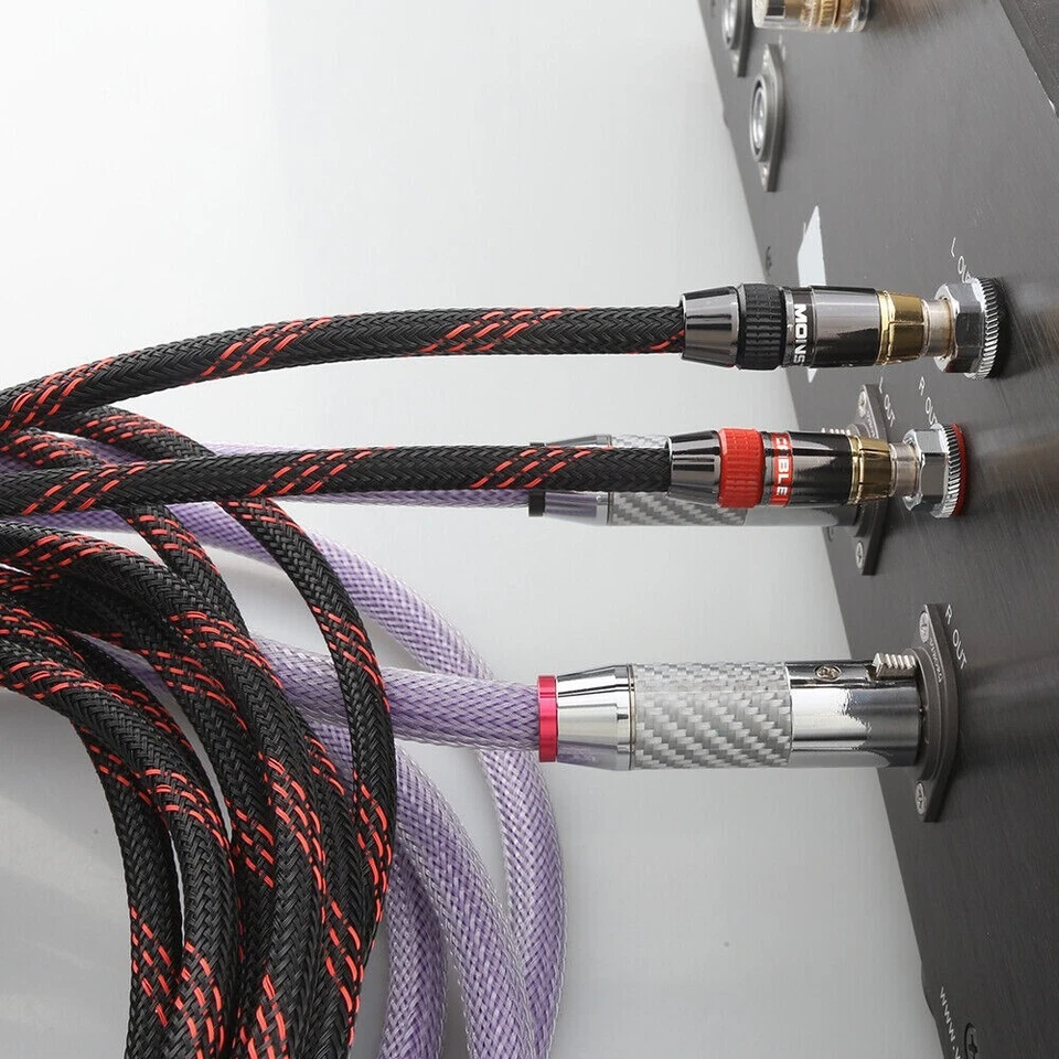 Hi-Fi RCA Phono Extension Plug to Socket Audio Cable 2× Male to Female Connector - Image 4 of 4