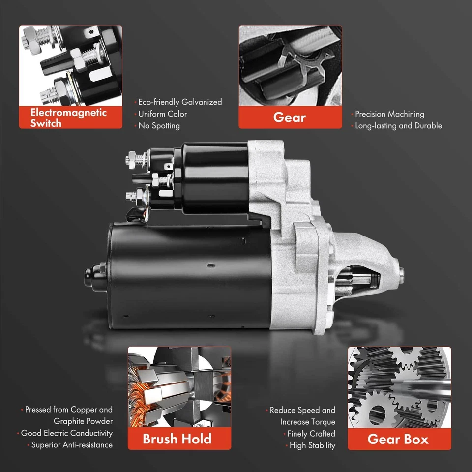 Motor De Arranque Para BMW E36 E46 318i 318is 318ti 320i 328is 528i 1.4kW/12 V CW 9T Foto 4 de 4