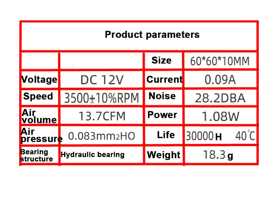 Clear USB PC Computer Clear Case Cooling Fan Cooler LED Light 60×60×10mm 6010 - Image 4 of 4