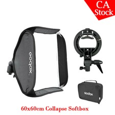 Godox S-Type Speedlite Camera Flash Bracket Bowens Mount 60x60cm Folding Softbox