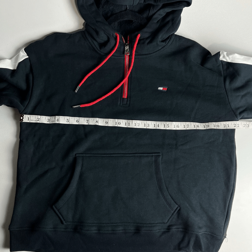 Tommy Hilfiger Vented Half-Zip Womens Active Hoodies Size M Black/Red NWOT - Picture 4 of 8