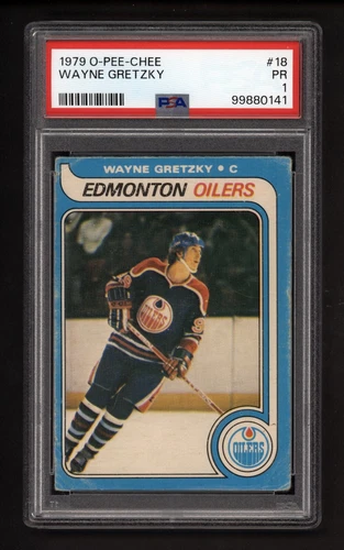 1979 OPC #18 WAYNE GRETZKY ROOKIE CARD PSA 1 PR