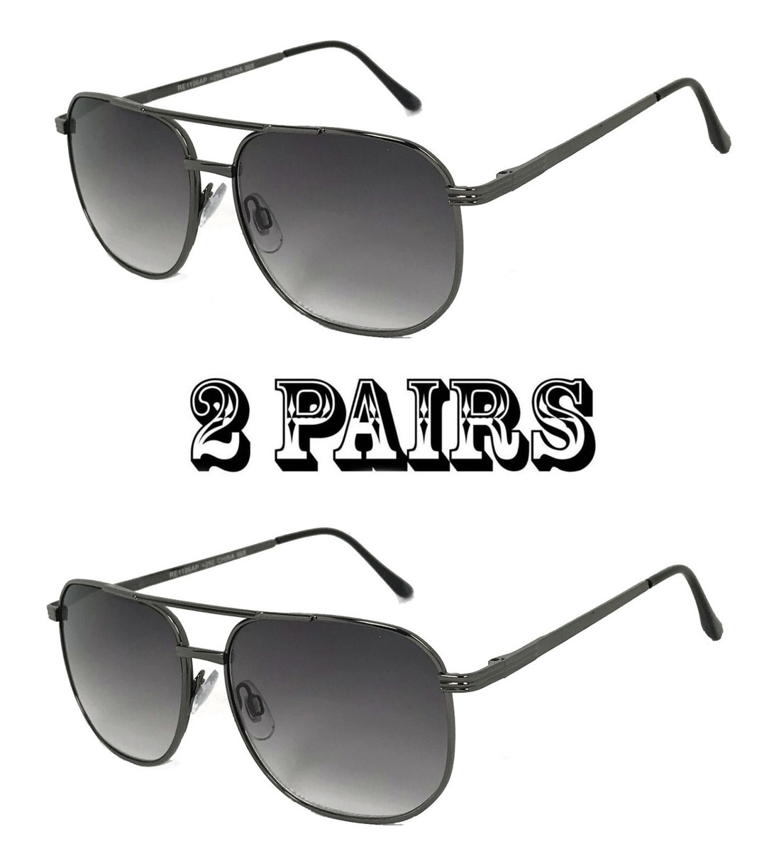 サングラス ^ONE BRILLIANT^ AndrewOB476Brown Tint Andrew-OB476-Brown Tin 1 or 2 Pairs Pilot Magnified Tinted Full Lens Reading