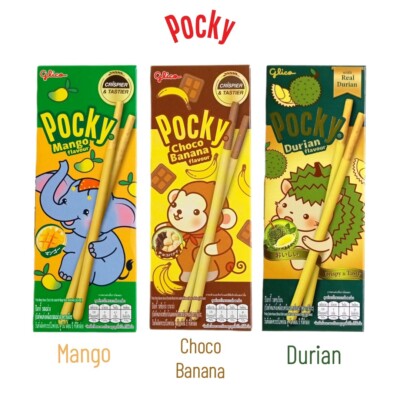 Glico Pocky Tropical Fruit Biscuit Sticks 0.88 oz (25g) | Choose Flavors【US DDP】
