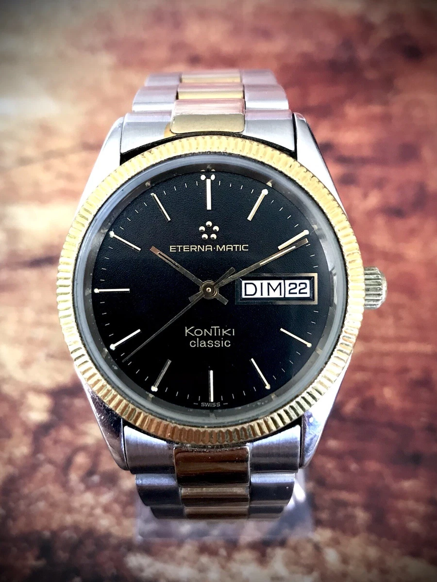 RELOJ ETERNA MATIC KONTIKI. ACERO Y ORO 14 K AUTOM TICO eBay