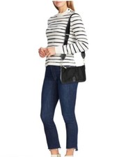 FURLA Small Atena Nylon Crossbody Bag Black Gift  Present Luxury