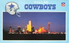 Postcard TX Dallas Cowboys NFL Football c1985 Skyline by Jim Wilson Lone Star
