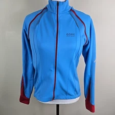 Gore Bike Wear Womens Jacket XL Blue Soft Shell Windstopper Convertible FLAWED