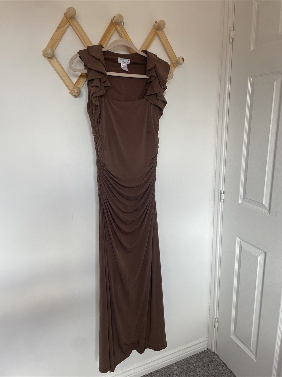 princess polly baby blue dress Skims Fits Everybody Size Large Tan Brown Lace Long Slip Maxi Dress BodyCon main image 1