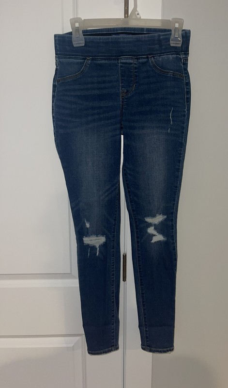 Women's Old Navy Rockstar Distressed Mid-Rise Blue Jeans Size 2