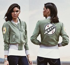 Star Wars The Force Awakens BOBA FETT Girls Bomber JACKET Large movie