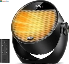 Dreo Space Heater 1500W, 60° Adjustable Tilt, 10.5ft/s Portable Heaters 3 Mode..