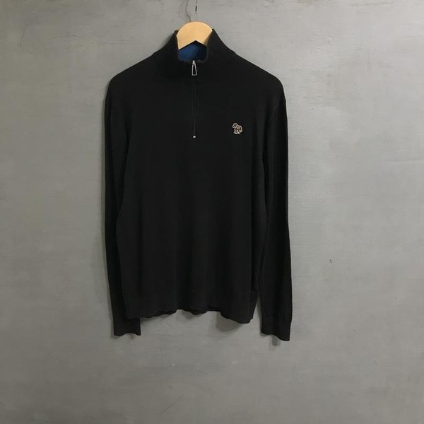 Men Paul Smith Sweater Black Cotton L