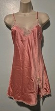 Victoria's Secret Pinky Peach Lace Trim Slip Style Nightgown Women's Sz XS