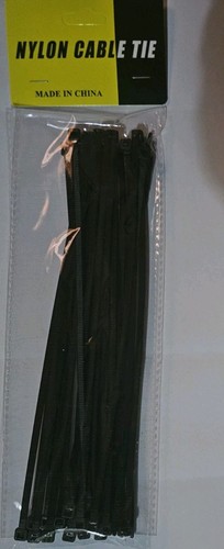 2 Zip Ties Heavy Duty 0.5 ft, 60 LBS tensile strength large durable Nylon Cable