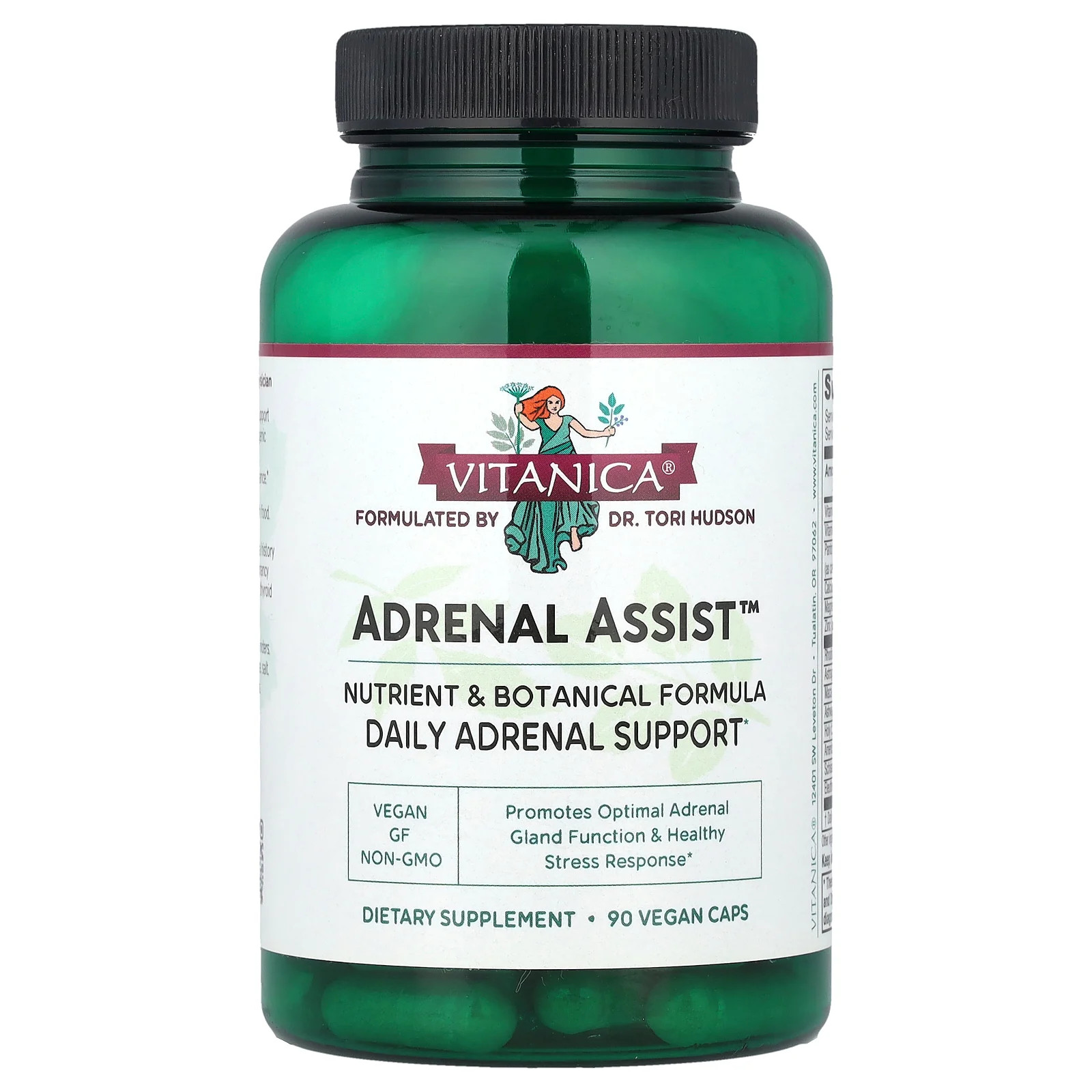 Adrenal Assist, Ежедневная поддержка надпочечников, 90 веганских капсул