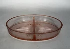 STUNNING! Vintage! Pink Depression Devided Relish Dish