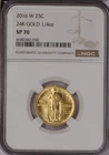 2016-W Gold 24k Standing Liberty 1/4 oz. 25 Cents NGC SP70